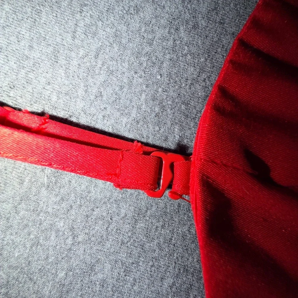 A New Day Puff Mini Strappy/Strapless Dress Size L , Red - Picture 8 of 8